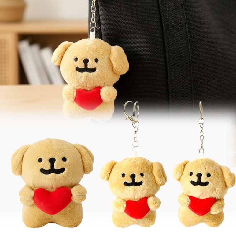 Mini Backpack Purse - พวงกุญแจตุ๊กตาหมาหัวใจน่ารัก 1-10 ชิ้น ของขวัญตกแต่งกระเป๋า รถยนต์ หรือกระเป๋าถือ