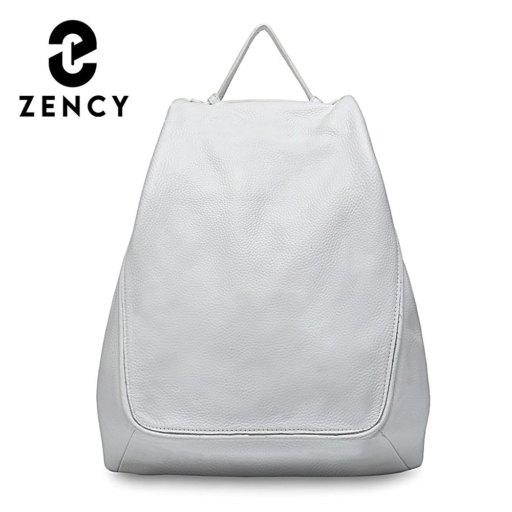 Travel Backpack Anti Theft - Zency ผู้หญิง 100% ของแท้หนัง Anti-Theft กระเป๋าเป้สะพายหลังขนาดใหญ่ความจุกระเป๋าเดินทางสุภาพสตรีสุภาพสตรีไหล่
