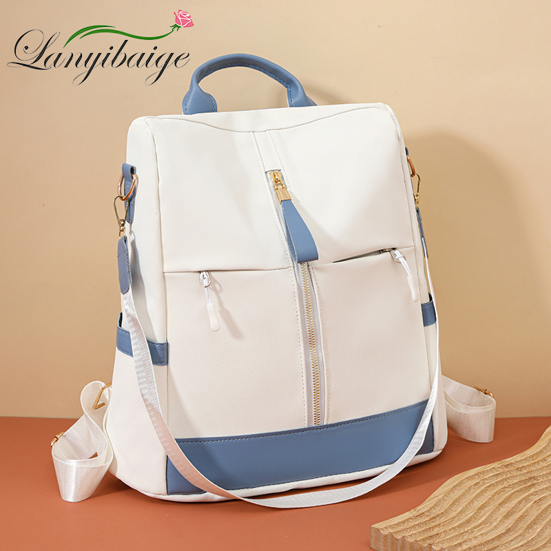 Travel Backpack Anti Theft - 2024 ใหม่ขนาดใหญ่ความจุสไตล์เรียบง่ายผู้หญิงกระเป๋าเป้สะพายหลังกระเป๋าเดินทาง Anti-Theft กระเป๋าเป้สะพายหลังผ้ากันน้ําหญิงไหล่กระเป๋า Sac