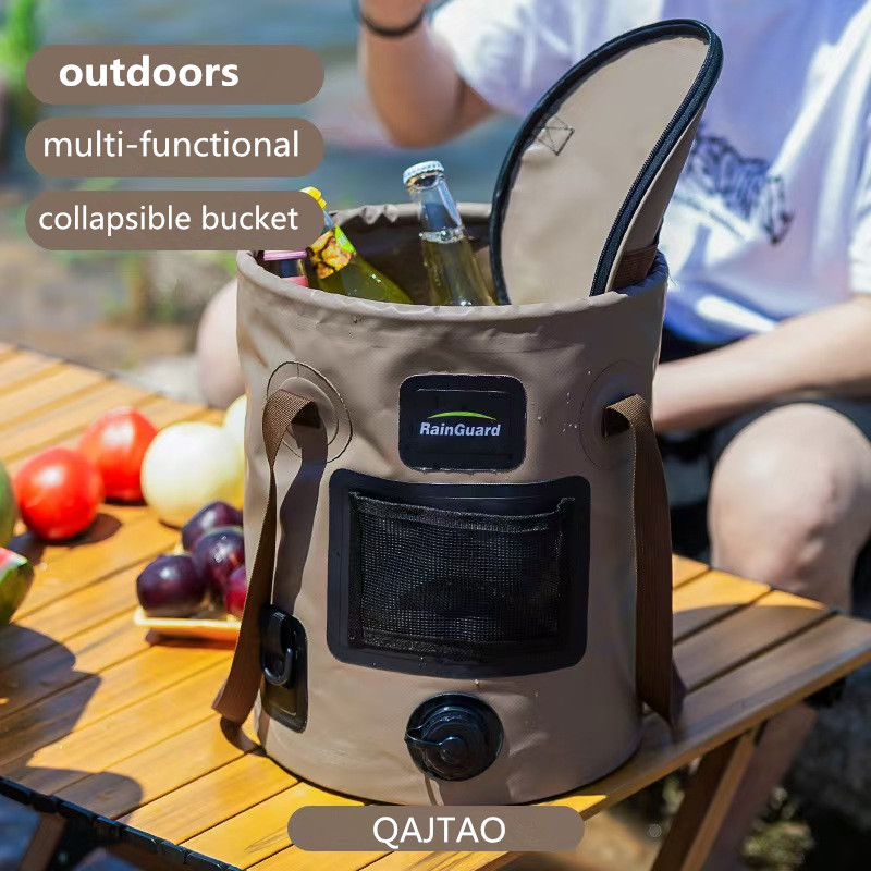 Hydration Pack Outdoor - ถังพับได้แบบพกพาขนาด 25 ลิตร ถังเก็บน้ำสำหรับเดินทางกลางแจ้ง ถุงเก็บน้ำกันน้ำ ถังเก็บน้ำสำหรับตกปลา