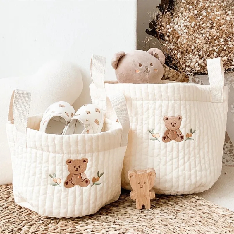 Backpack Diaper Bag - INS กระเป๋าเด็กหมีน่ารักเย็บปักถักร้อยกระเป๋าผ้าอ้อม Mummy Maternity กระเป๋าสําหรับผ้าอ้อมทารกแรกเกิดของเล่น Organizer