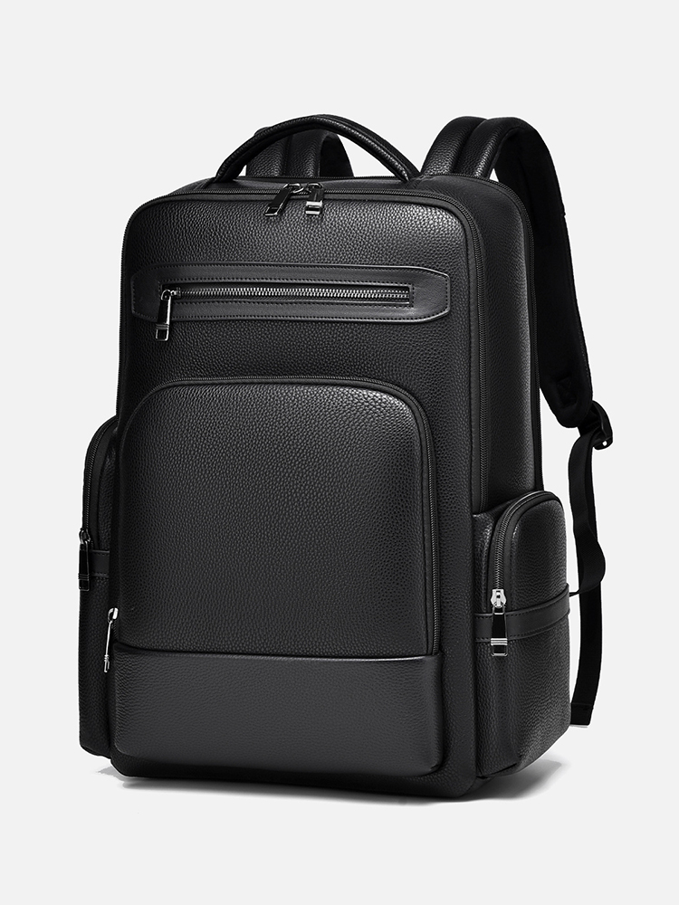 Laptop Backpack 15.6 - กระเป๋าเป้สะพายหลังแฟชั่นสำหรับผู้ชาย หนัง PU กระเป๋าเอกสาร กระเป๋าเดินทาง ใส่แล็ปท็อป