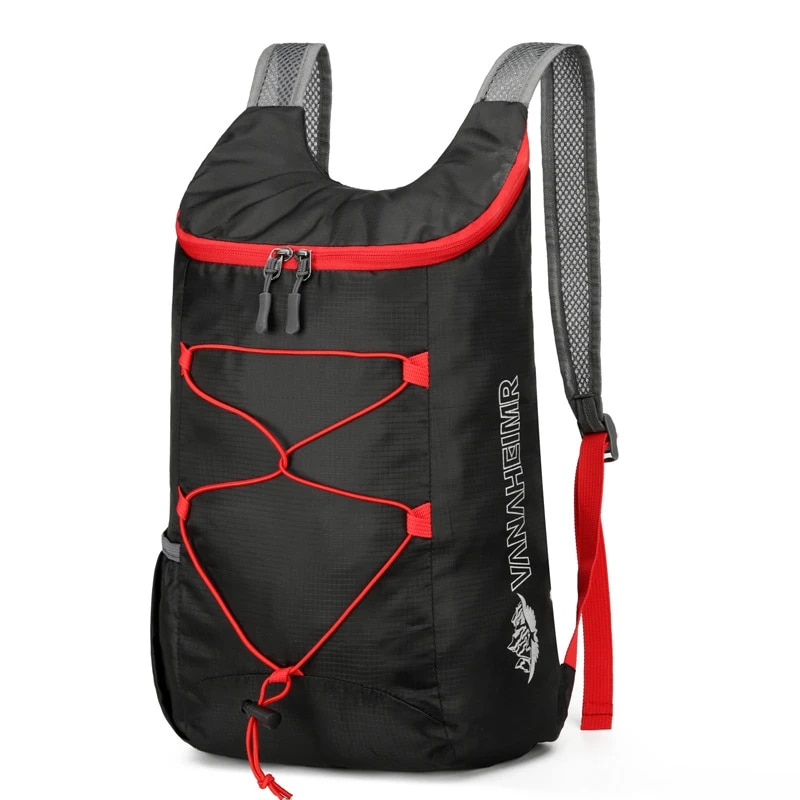 Foldable Backpack Small - กระเป๋าเป้สะพายหลังพับกลางแจ้งมัลติฟังก์ชั่นความหนาแน่นสูงน้ําหนักเบาผ้าไนลอนกันน้ํากระเป๋ากีฬาสําหรับตั้งแคมป์เดินป่าท่องเที่ยว