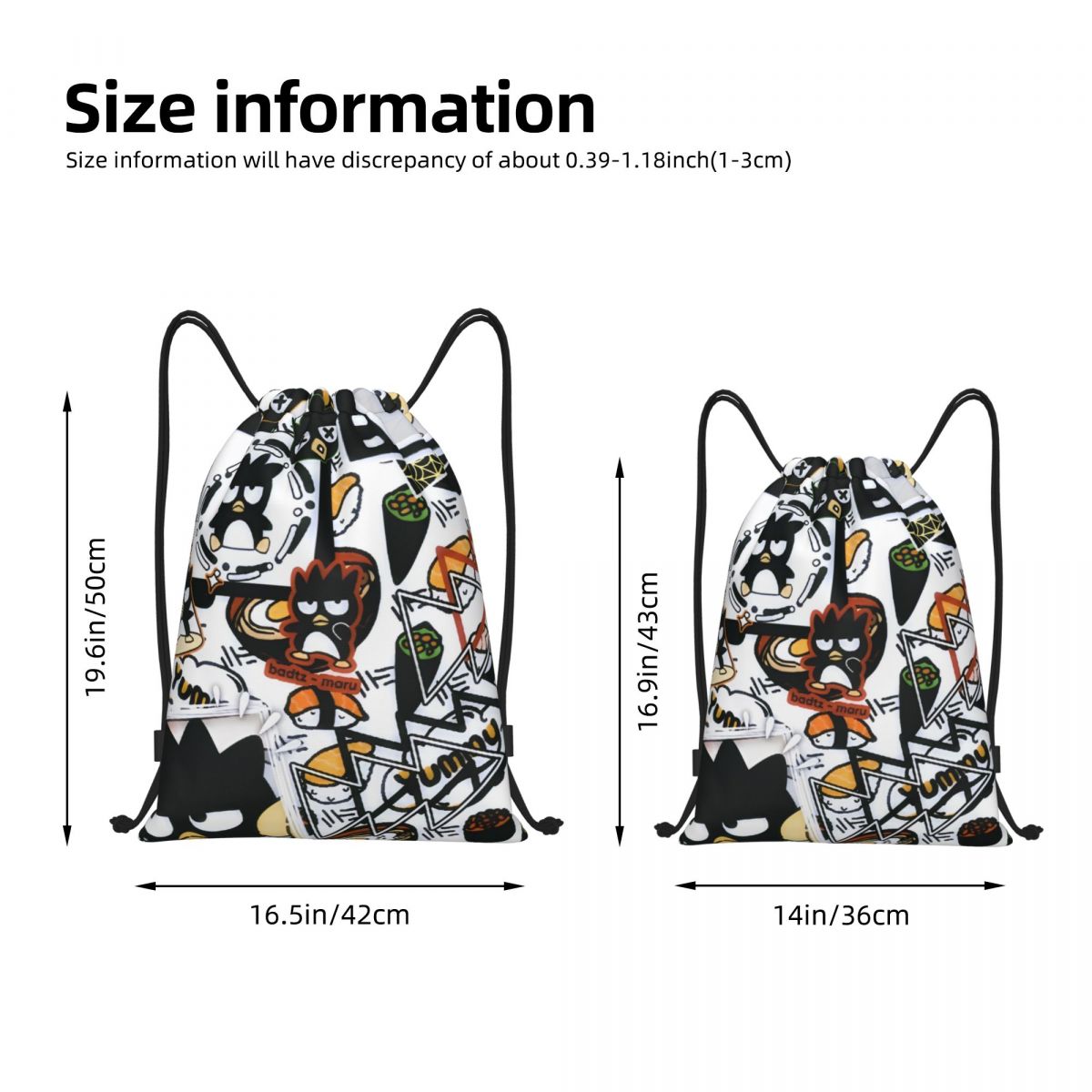 กระเป๋าเป้สะพายหลังลายการ์ตูนเ - Drawstring Gym Bag บทวิจารณ์และราคา