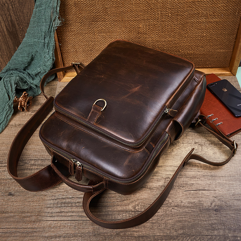 กระเป๋าเป้สะพายหลังหนังแท้เคลื - Leather Backpack Vintage บทวิจารณ์และราคา