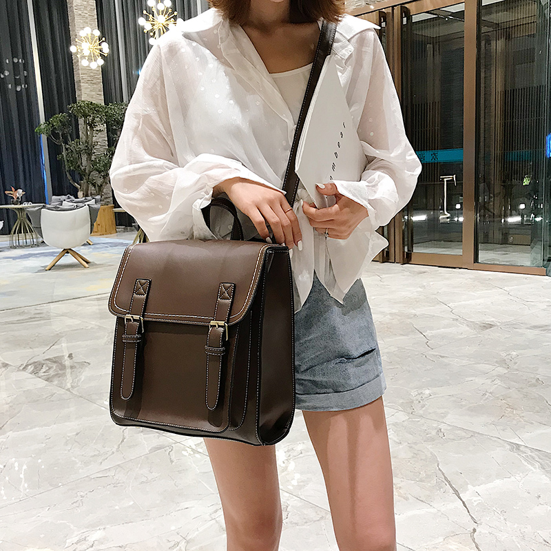 กระเป๋าเป้สะพายหลังหญิง Pu หนั - Leather Backpack Vintage บทวิจารณ์และราคา