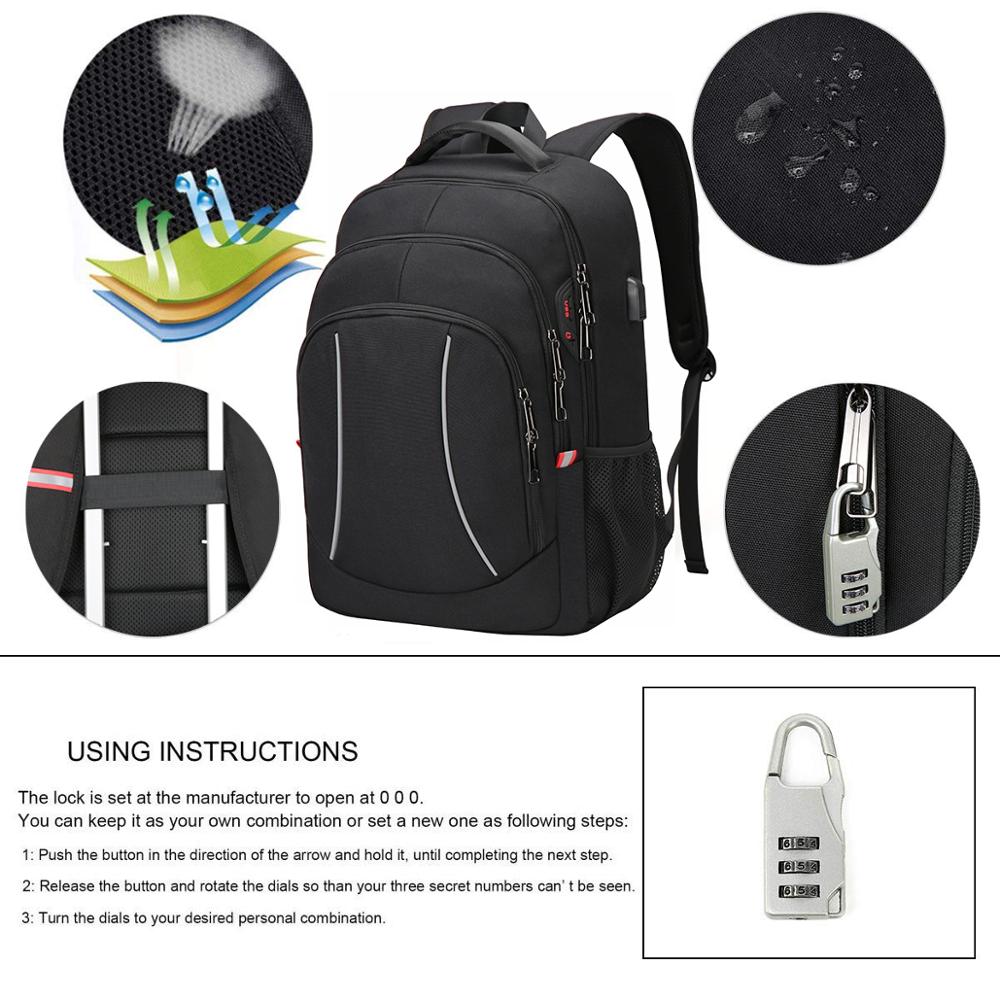 ผู้ชายมัลติฟังก์ชั่กระเป๋าเป้ส - Travel Backpack Anti Theft บทวิจารณ์และราคา