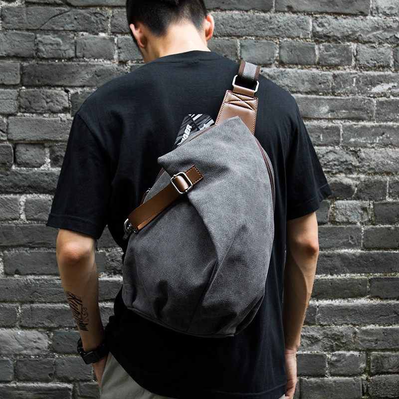 กระเป๋าสะพายข้างผ้าแคนวาสสไตล์ - Sling Backpack Shoulder บทวิจารณ์และราคา