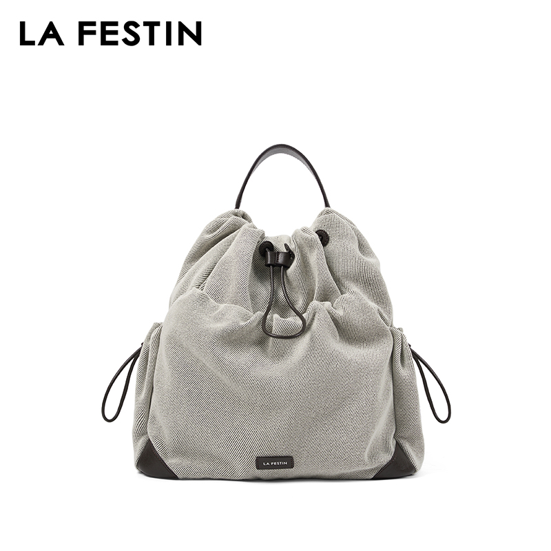 LA FESTIN กระเป๋าเป้สะพายหลังแ - Canvas Backpack Casual บทวิจารณ์และราคา