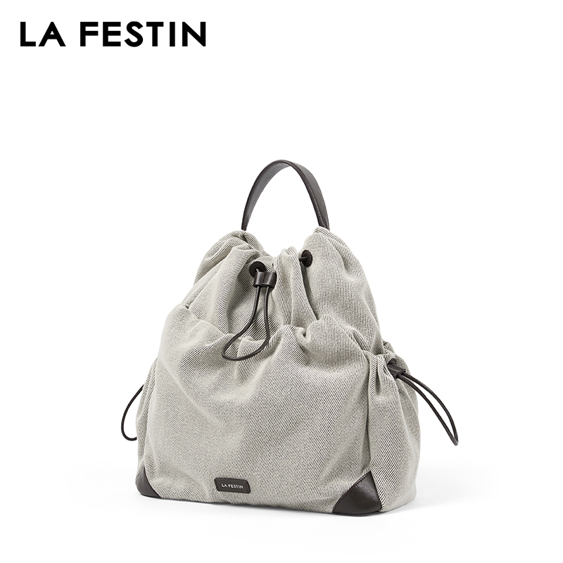 LA FESTIN กระเป๋าเป้สะพายหลังแ - Canvas Backpack Casual บทวิจารณ์และราคา
