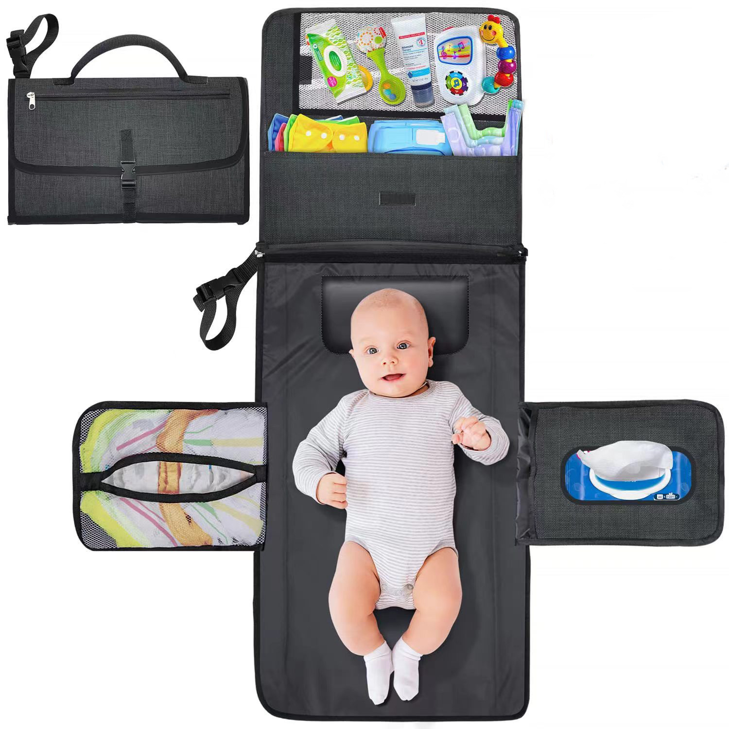 แบบพกพาผ้าอ้อมเปลี่ยนแผ่นเด็กว - Backpack Diaper Bag บทวิจารณ์และราคา