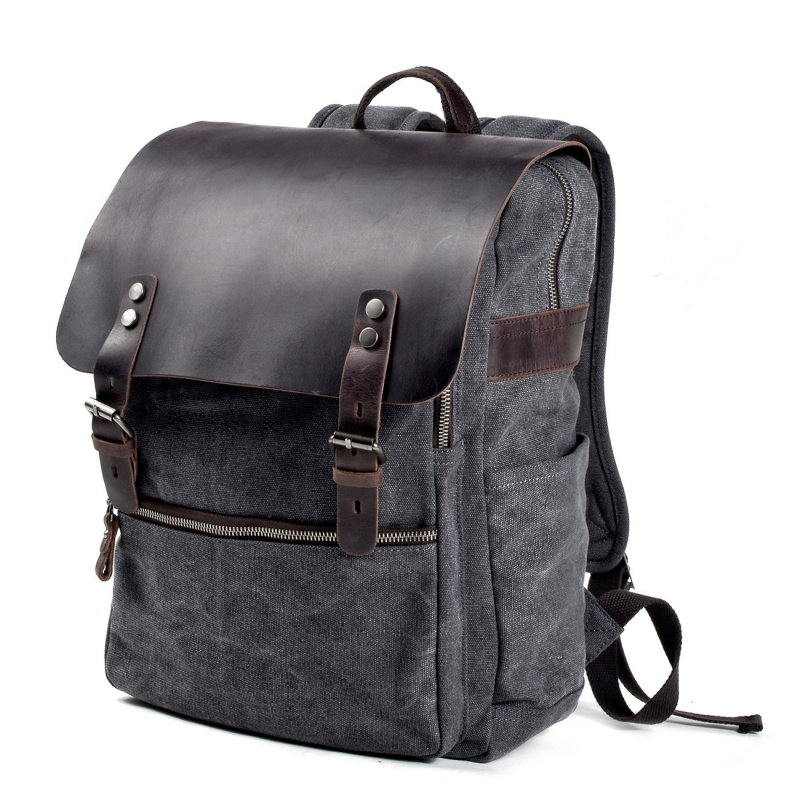 กระเป๋าเป้สะพายหลังผู้ชายสไตล์ - Canvas Backpack Casual บทวิจารณ์และราคา