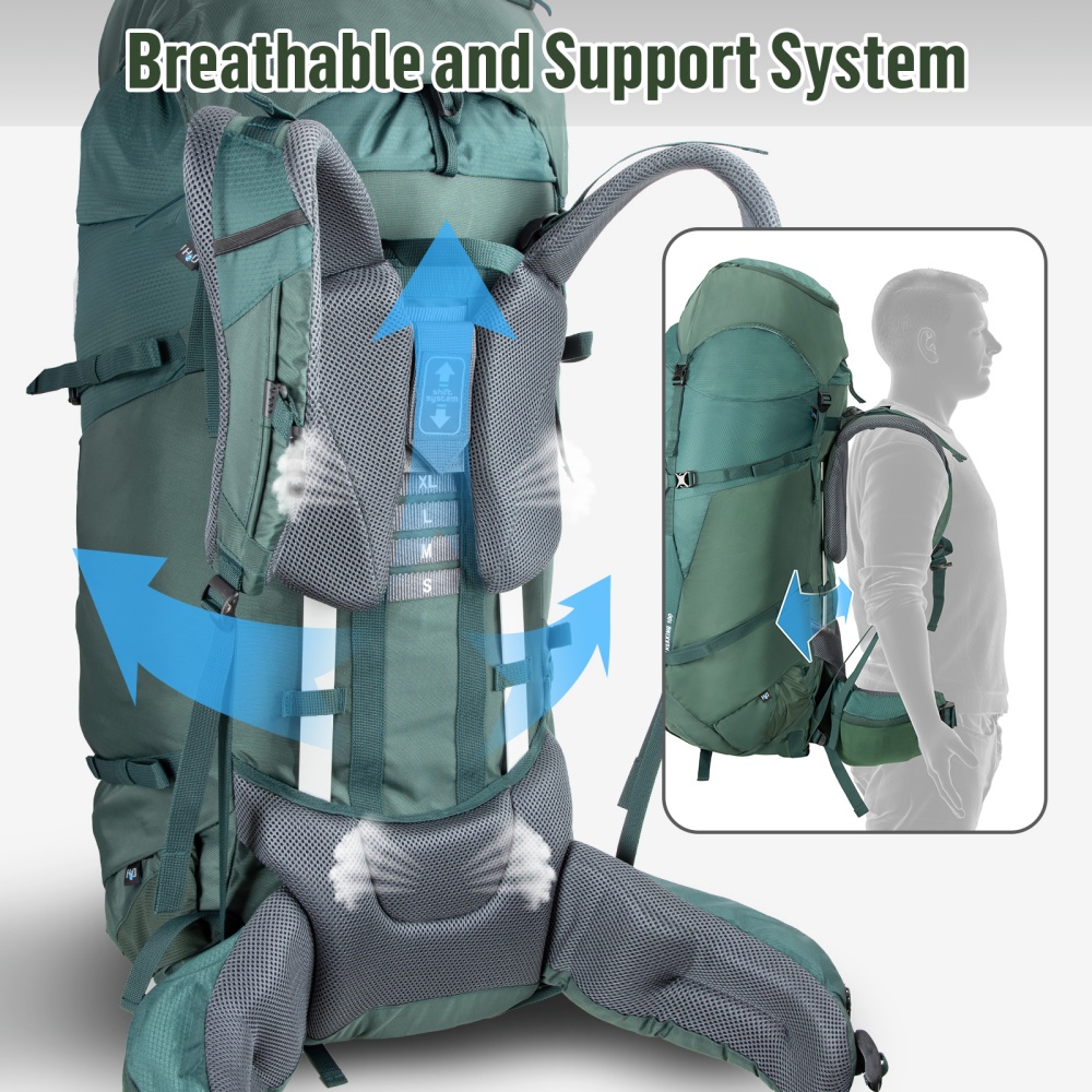 กระเป๋าเป้เดินป่าแบบ Internal- - Rain Cover Backpack บทวิจารณ์และราคา